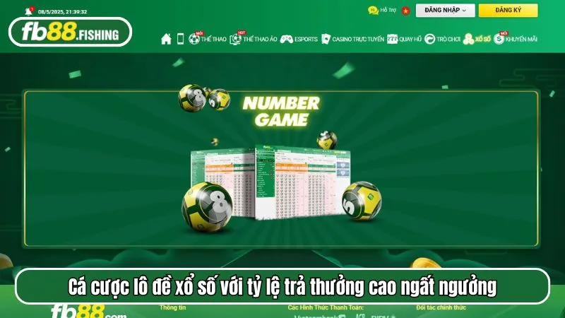 Cá cược lô đề xổ số với tỷ lệ trả thưởng cao ngất ngưởng