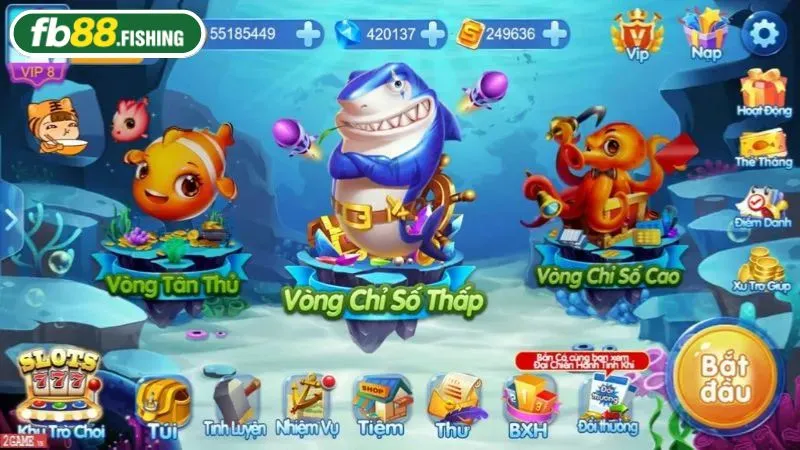 Có đa dạng phòng chơi đủ cấp độ cho ngư thủ