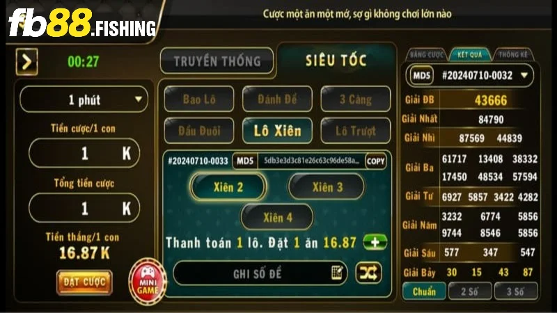Đánh lô xiên với tỷ lệ ăn cao