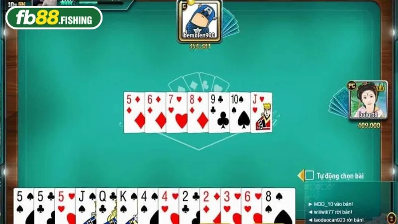Game tiến lên FB888 áp dụng nhiều luật chơi đặc biệt
