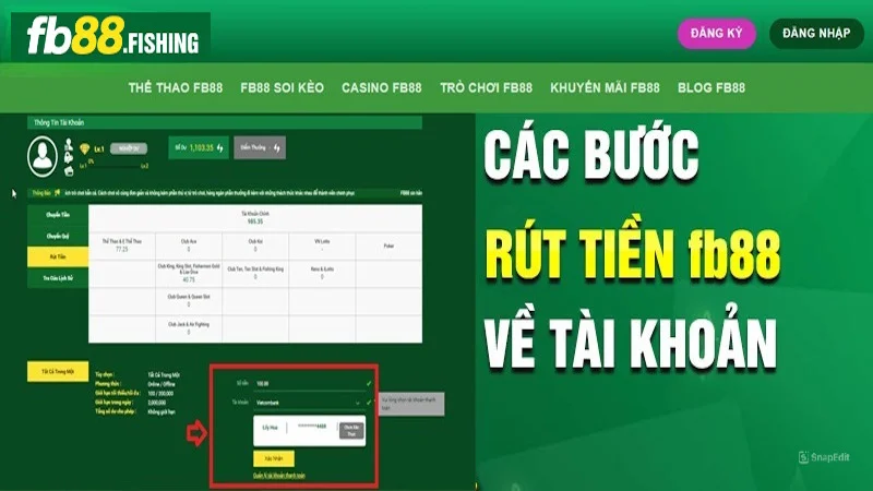 Hướng dẫn rút tiền FB88 ai cũng làm được